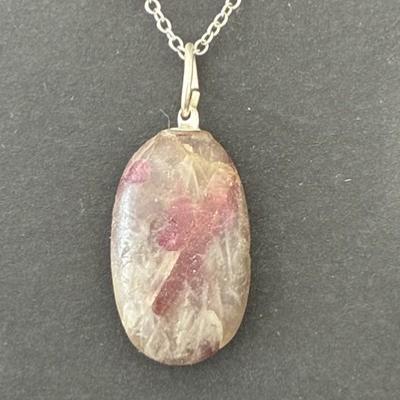 TOURMALINE ROSE RUBELLITE PENDENTIF 5