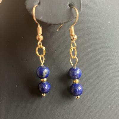 LAPIS LAZULI BOUCLES D O OR EGYPTE