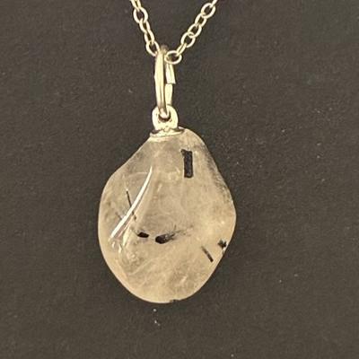 QUARTZ TOURMALINE PENDENTIF 6