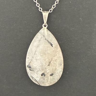 QUARTZ TOURMALINE PENDENTIF 8