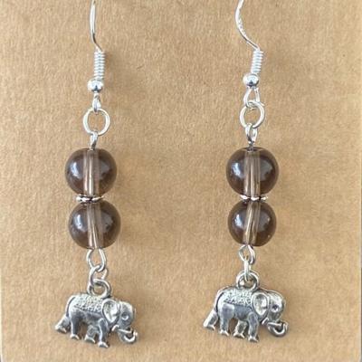 ANIMAL TOTEM ELEPHANT BOUCLES D OREILLE