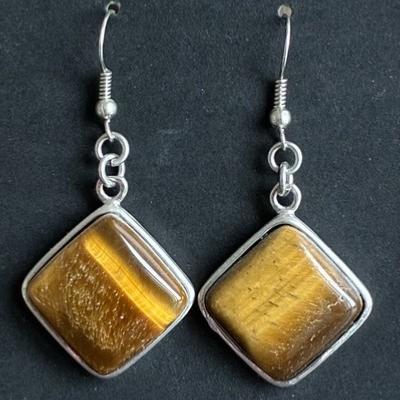 OEIL DU TIGRE  BOUCLES D OREILLE