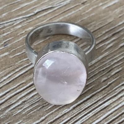 QUARTZ ROSE BAGUE TAILLE 54
