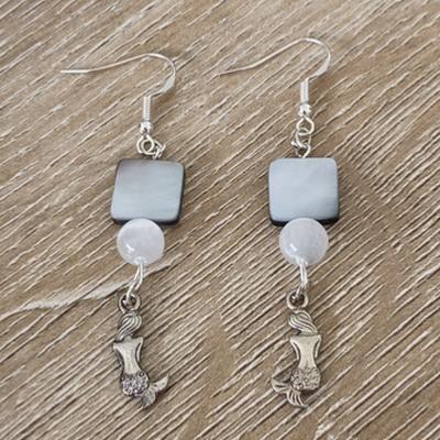 ANIMAL TOTEM SIRENE BOUCLES D OREILLE