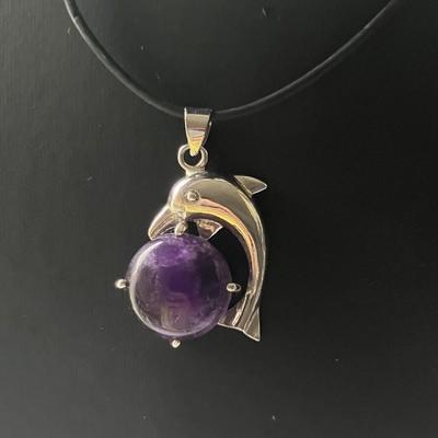 AMETHYSTE DAUPHIN PENDENTIF