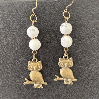 ANIMAL TOTEM CHOUETTE BOUCLES D OREILLE