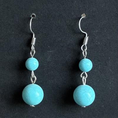 TURQUOISE BOUCLES D OREILLES