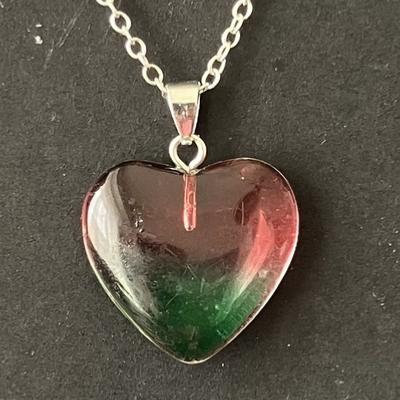 AGATE PAON PENDENTIF COEUR