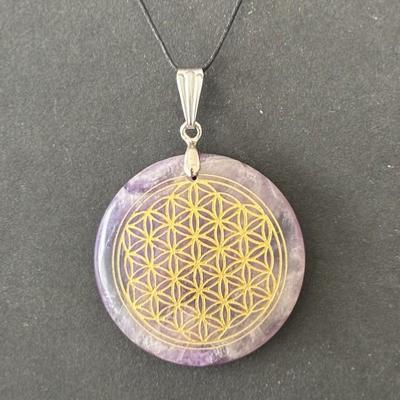 AMETHYSTE FLEUR DE VIE PENDENTIF