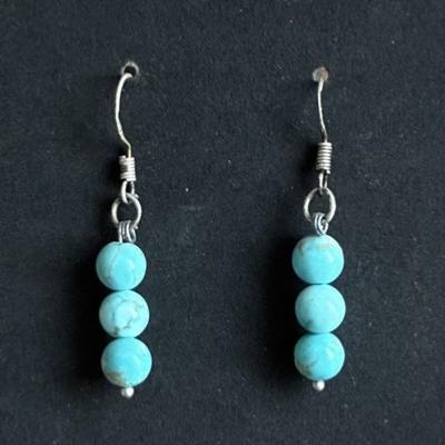 TURQUOISE BOUCLES D OREILLES
