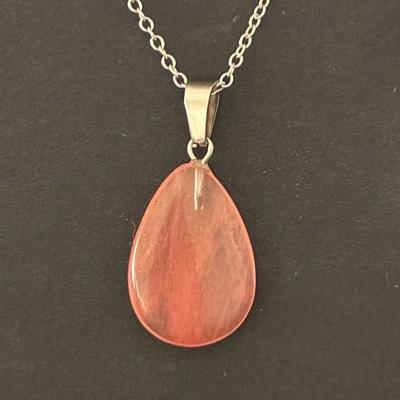 QUARTZ FRAISE PENDENTIF