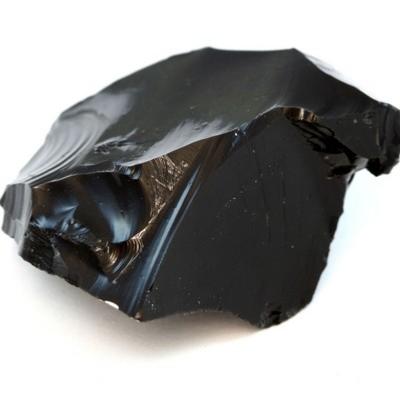 Obsidienne noire en pierre, bracelet de minraux et perles, pendentif Lithothrapie