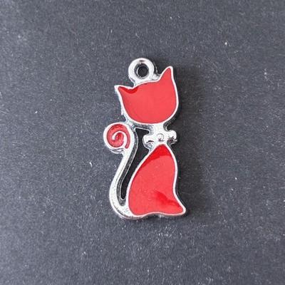 BRELOQUE CHAT ROUGE