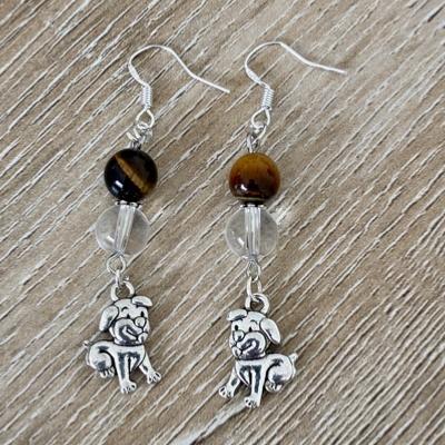 ANIMAL TOTEM CHIEN BOUCLES D OREILLE