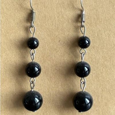 OBSIDIENNE BOUCLES D OREILLE