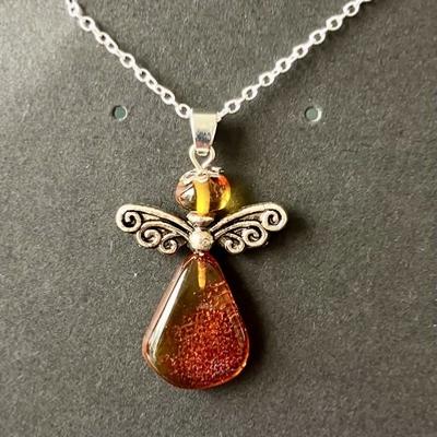 AMBRE PENDENTIF ANGE