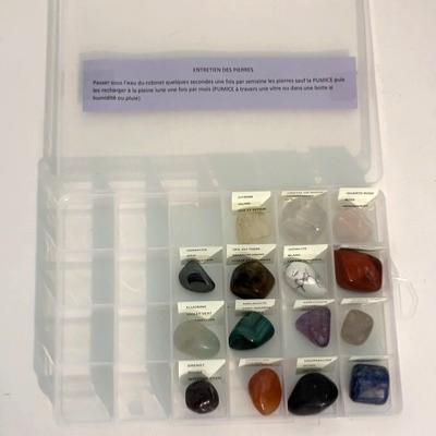 BOITE DE 15 PIERRES DE BASE EN LITHOTHERAPIE