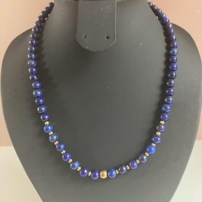 COLLIER LAPIS LAZULI EGYPTE OR