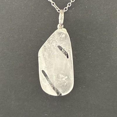 QUARTZ TOURMALINE PENDENTIF 7