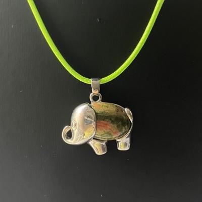 UNAKITE ELEPHANT PENDENTIF