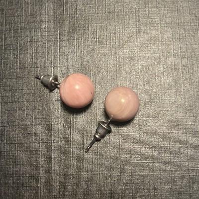 RHODONITE BOUCLES D OREILLE