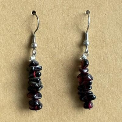 GRENAT BOUCLES D OREILLES