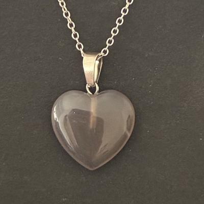 QUARTZ FUME PENDENTIF COEUR