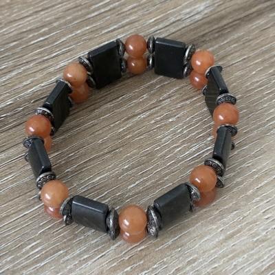AVENTURINE ORANGE BRACELET HEMATITE