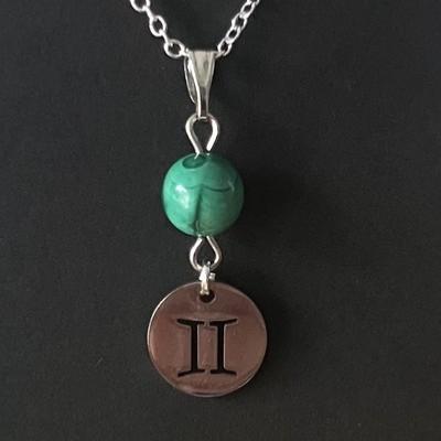 PENDENTIF GEMEAU MALACHITE