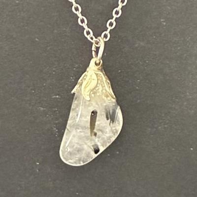 QUARTZ TOURMALINE PENDENTIF 10