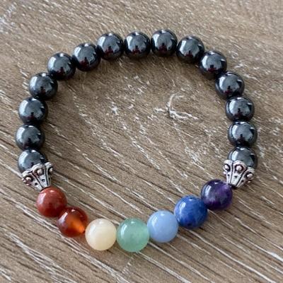 7 CHAKRAS HEMATITE BRACELET