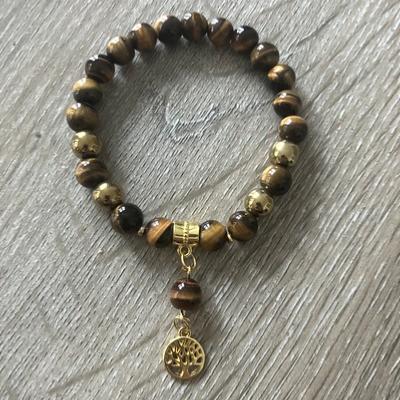 OEIL DU TIGRE BRACELET DORE