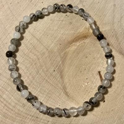 QUARTZ TOURMALINE BRACELET 4 MM