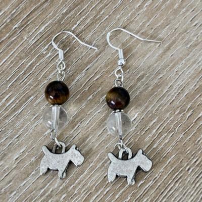 ANIMAL TOTEM CHIEN BOUCLES D OREILLE