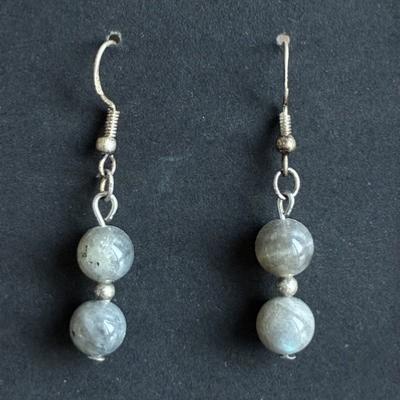 LABRADORITE BOUCLES D OREILLE