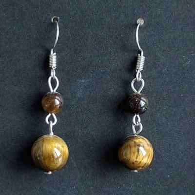 OEIL DU TIGRE  BOUCLES D OREILLE