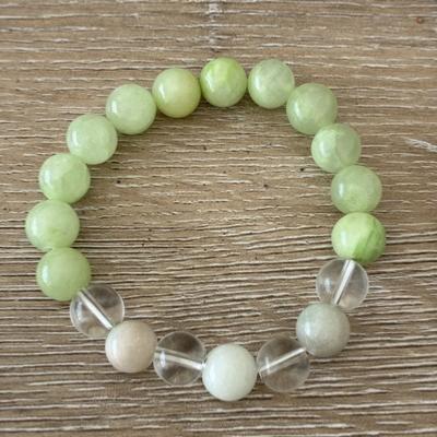 JADE VERTE QUARTZ BRACELET 10 MM