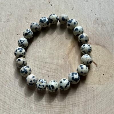 JASPE DALMATIEN BRACELET 10 MM